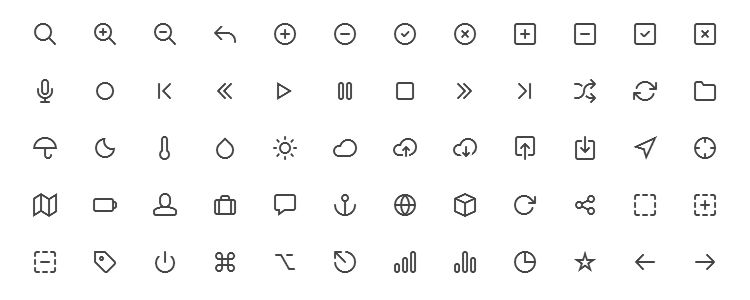 Feather Icon Set — простой и красивый Icon Font