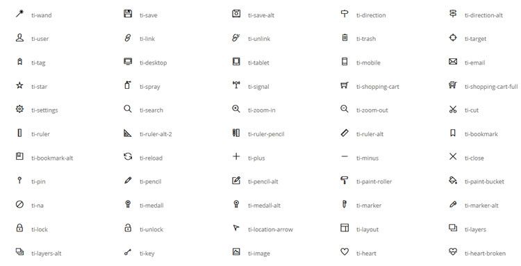 Themify 320+ иконок в форматах SVG, WebFont, бесплатно