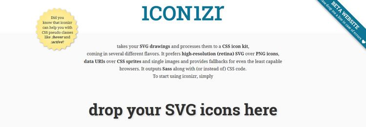 Инструмент для преобразования картинок SVG в набор иконок CSS