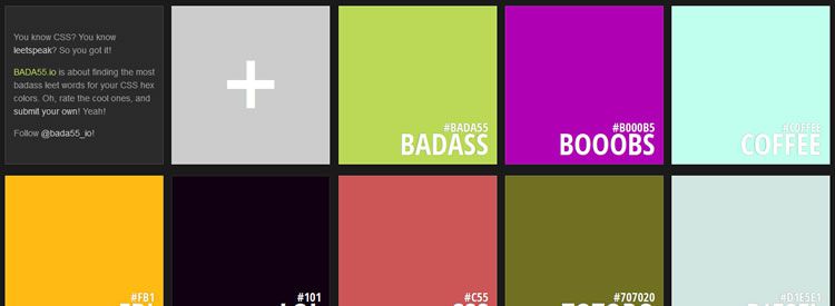 An app for finding the most badass leet words for your CSS hex colors